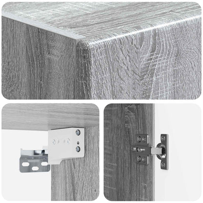 Cabinet Set 2 pcs Grey Sonoma Engineered Wood