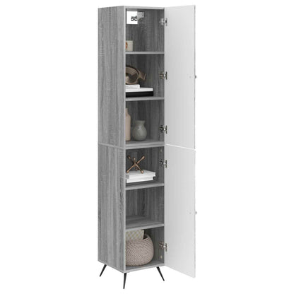 Cabinet Set 2 pcs Grey Sonoma Engineered Wood