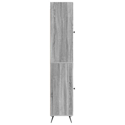 Cabinet Set 2 pcs Grey Sonoma Engineered Wood