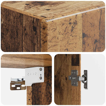 Cabinet Set 2 pcs Old Wood Engineered Wood