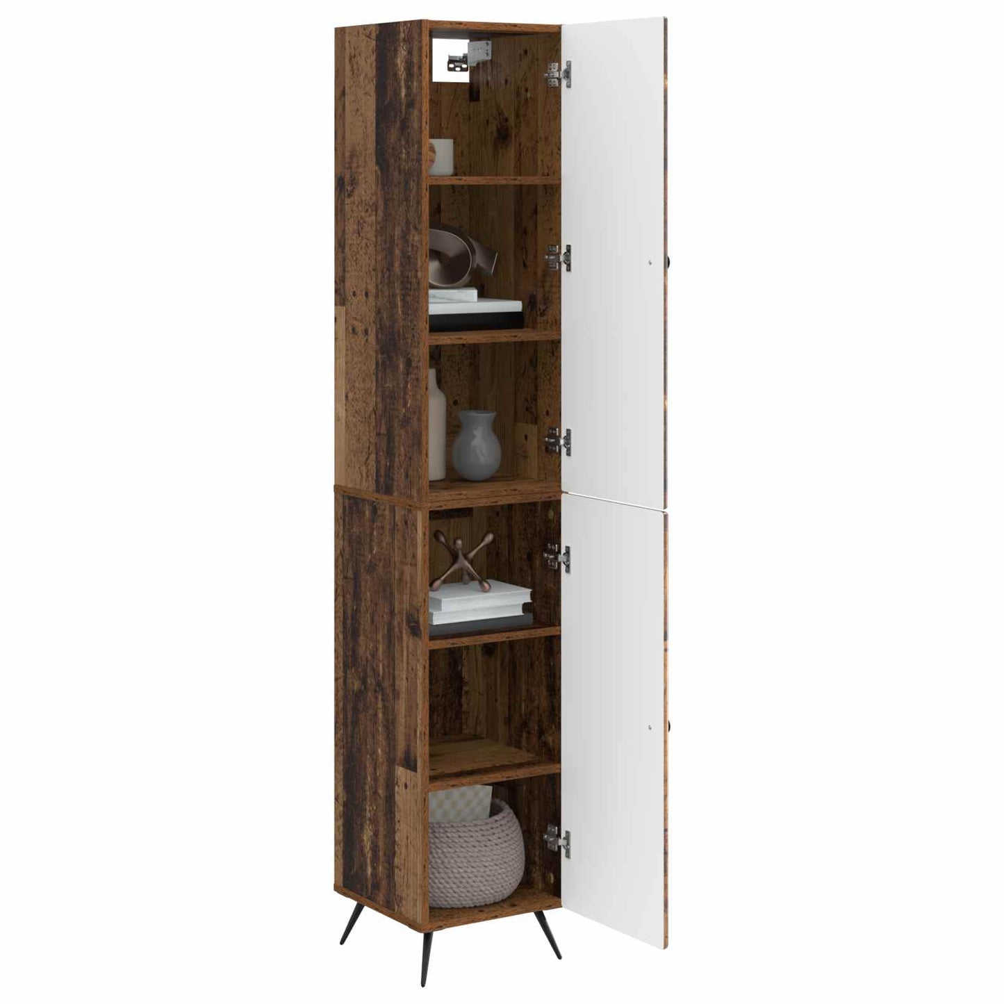 Cabinet Set 2 pcs Old Wood Engineered Wood