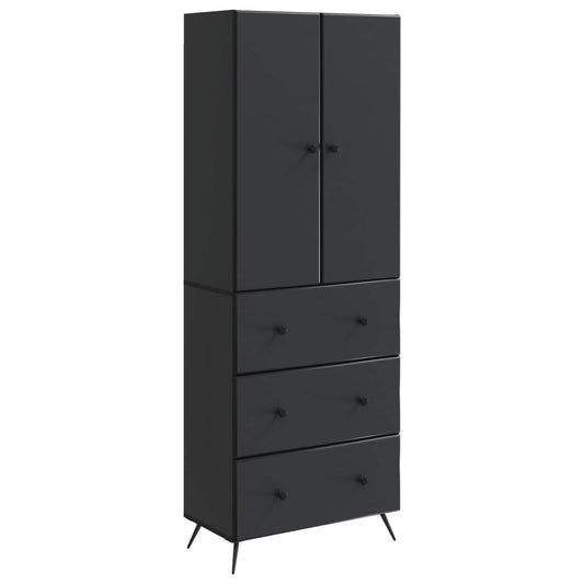Cabinet Set 2 pcs Black 66 x 34.5 x 90 cm Engineered Wood