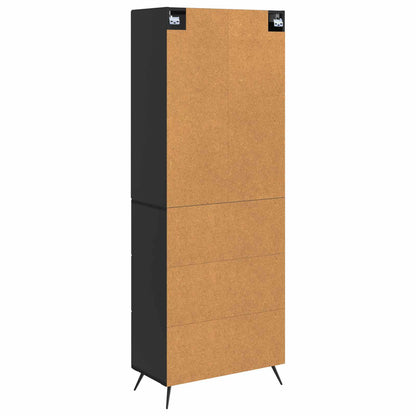 Cabinet Set 2 pcs 66 x 34.5 x 90 cm Engineered Wood Black