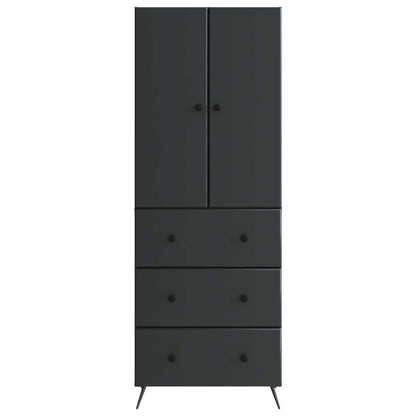 Cabinet Set 2 pcs 66 x 34.5 x 90 cm Engineered Wood Black