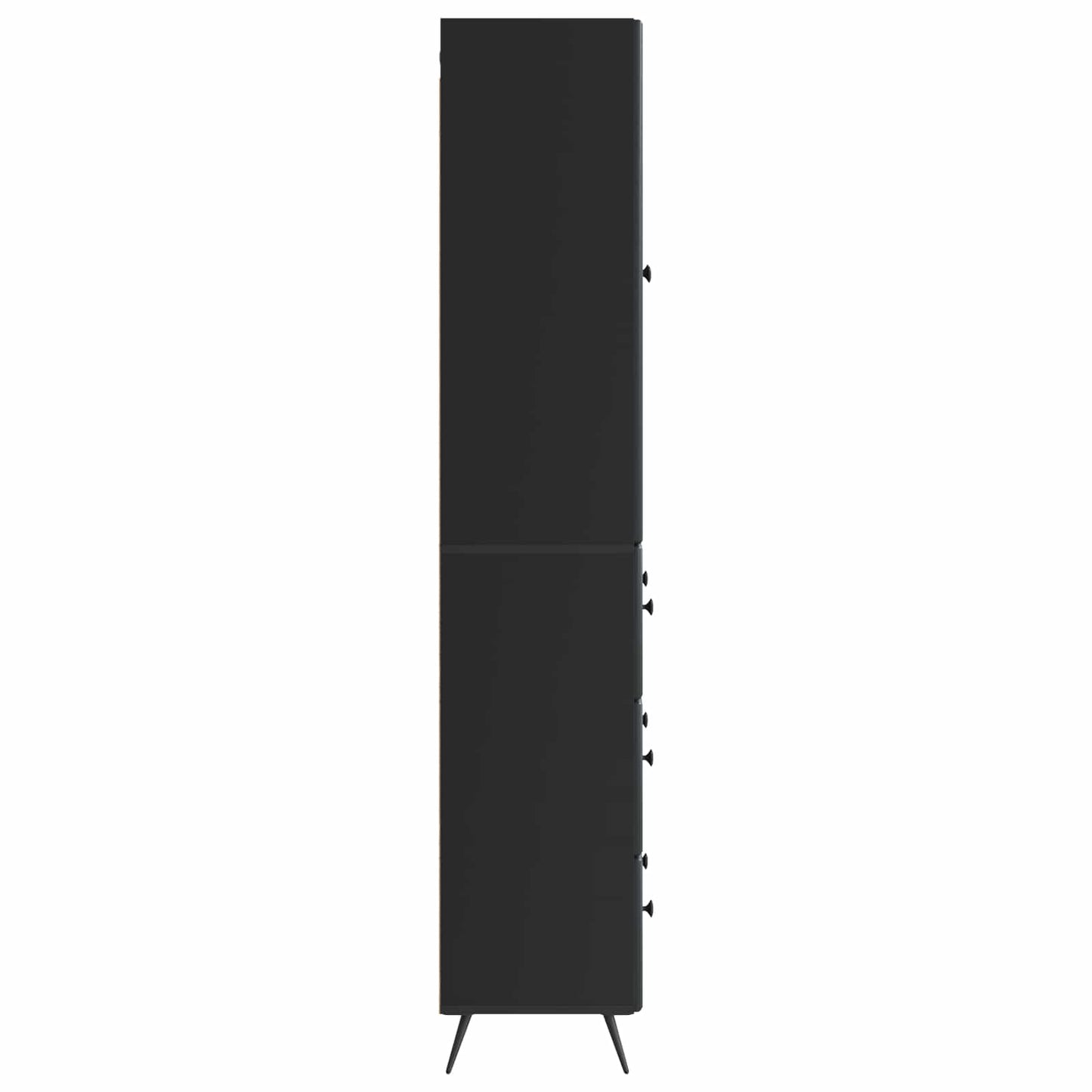 Cabinet Set 2 pcs 66 x 34.5 x 90 cm Engineered Wood Black