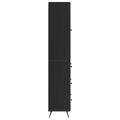 Cabinet Set 2 pcs 66 x 34.5 x 90 cm Engineered Wood Black