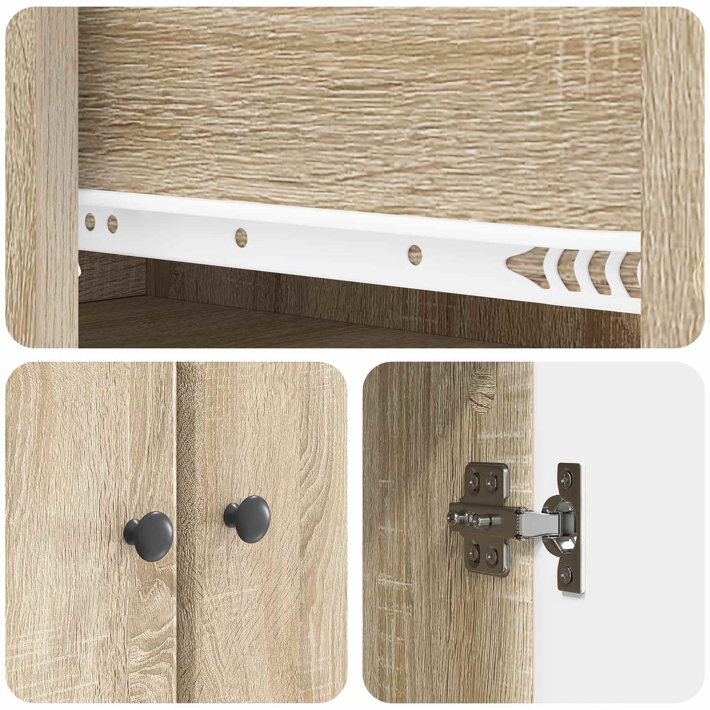 Cabinet Set 2 pcs Sonoma Oak 66 x 34.5 x 90 cm Engineered Wood