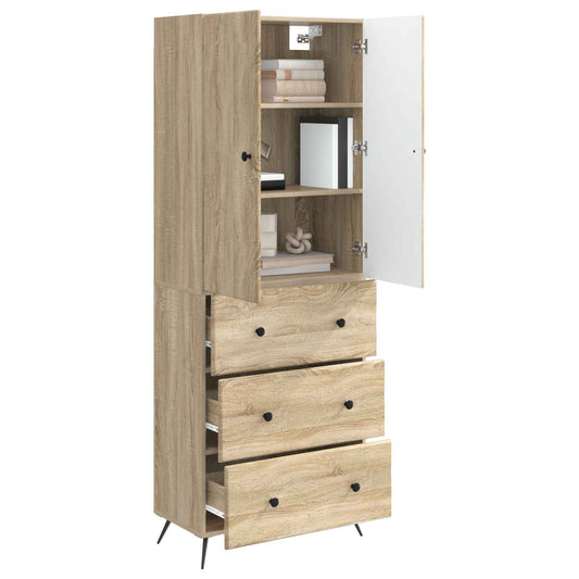 Cabinet Set 2 pcs Sonoma Oak 66 x 34.5 x 90 cm Engineered Wood