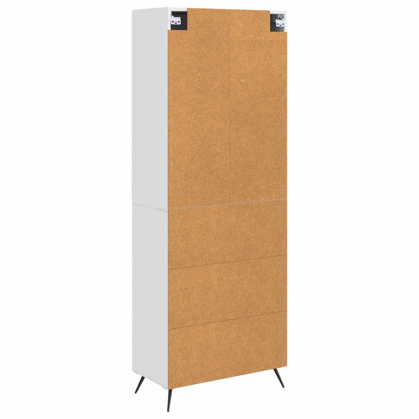 Cabinet Set 2 pcs High Gloss White 66 x 34.5 x 90 cm