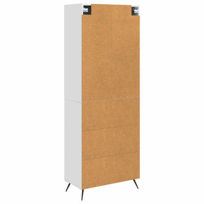 Cabinet Set 2 pcs High Gloss White 66 x 34.5 x 90 cm