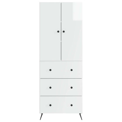 Cabinet Set 2 pcs High Gloss White 66 x 34.5 x 90 cm