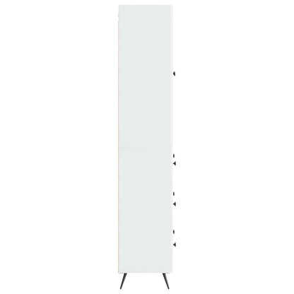 Cabinet Set 2 pcs High Gloss White 66 x 34.5 x 90 cm