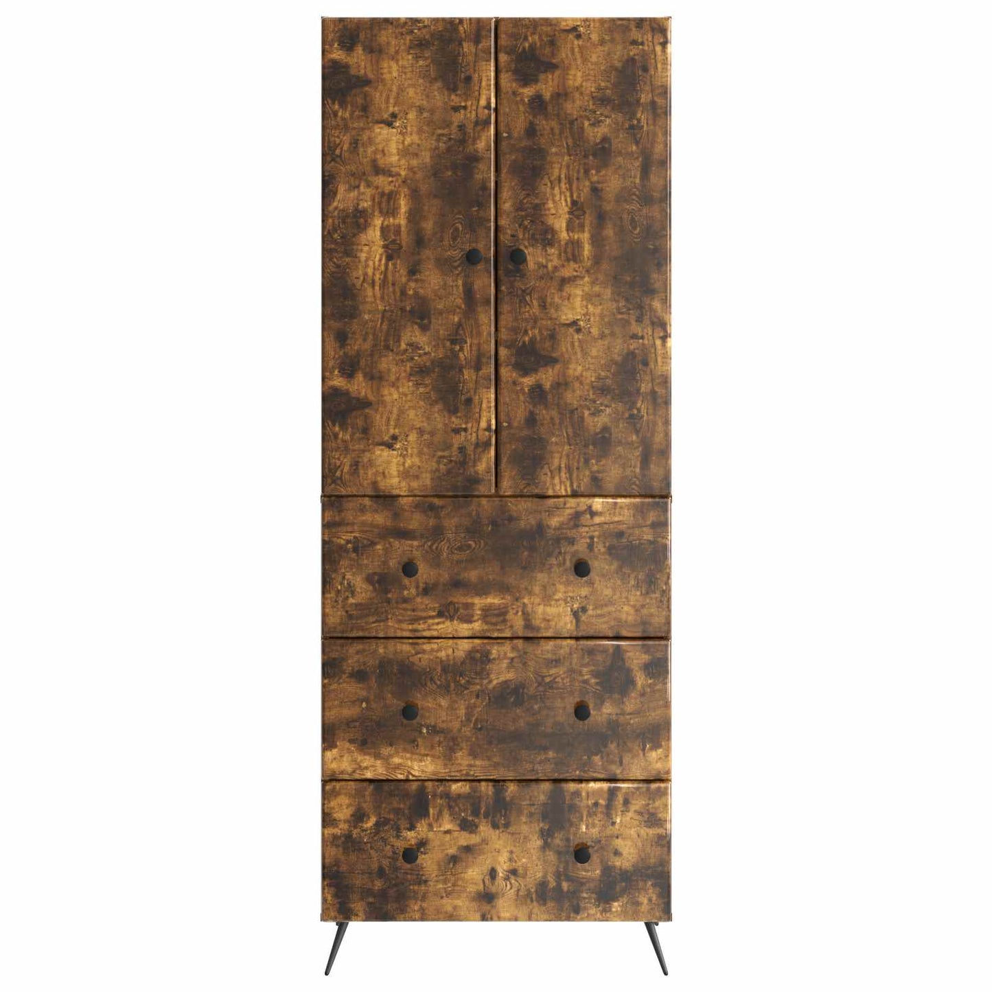 Cabinet Set 2 pcs 66 x 34.5 x 90 cm Engineered Wood Smoked Oak