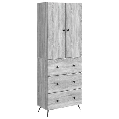 Cabinet Set 2 pcs 66 x 34.5 x 90 cm Engineered Wood Grey Sonoma