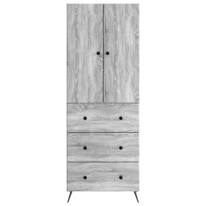 Cabinet Set 2 pcs 66 x 34.5 x 90 cm Engineered Wood Grey Sonoma