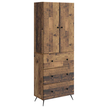 Cabinet Set 2 pcs 66 x 34.5 x 90 cm Engineered Wood Old Wood
