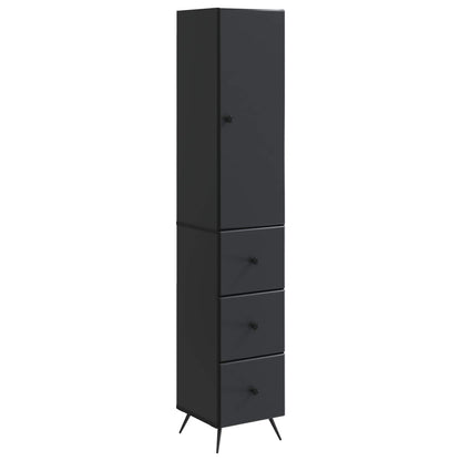 Cabinet Set 2 pcs 34.5 x 34.5 x 90 cm Engineered Wood Black