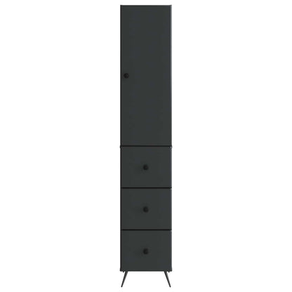 Cabinet Set 2 pcs 34.5 x 34.5 x 90 cm Engineered Wood Black