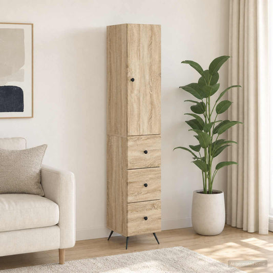 Cabinet Set 2 pcs Sonoma Oak 34.5 x 34.5 x 90 cm