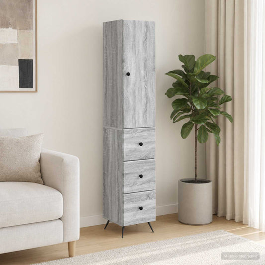 Cabinet Set 2 pcs Grey Sonoma 34.5 x 34.5 x 90 cm