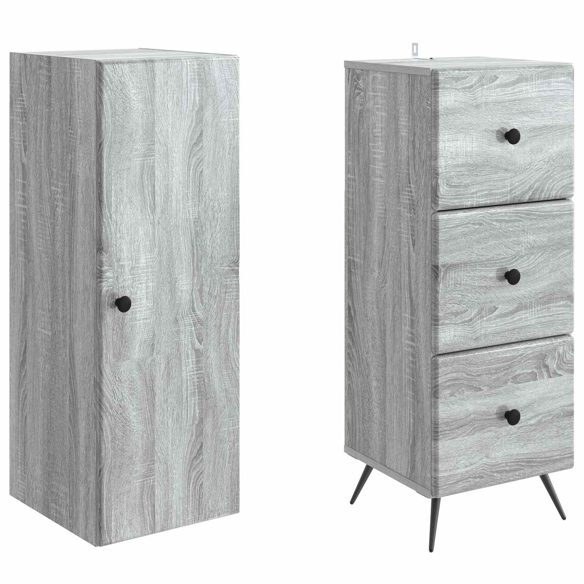 Cabinet Set 2 pcs 33 x 34.5 x 180 cm Engineered Wood