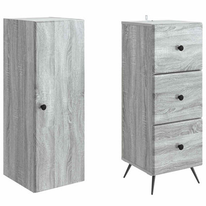 Cabinet Set 2 pcs 33 x 34.5 x 180 cm Engineered Wood