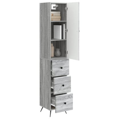 Cabinet Set 2 pcs 33 x 34.5 x 180 cm Engineered Wood