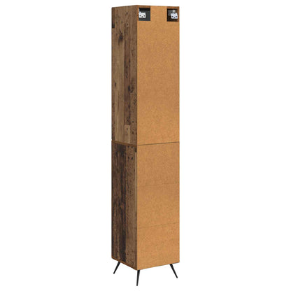 Cabinet Set 2 pcs Old Wood 34.5 x 34.5 x 90 cm Engineered Wood