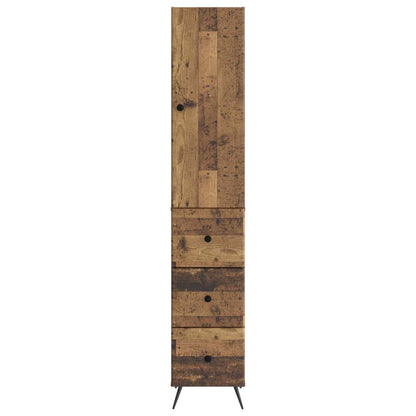 Cabinet Set 2 pcs Old Wood 34.5 x 34.5 x 90 cm Engineered Wood