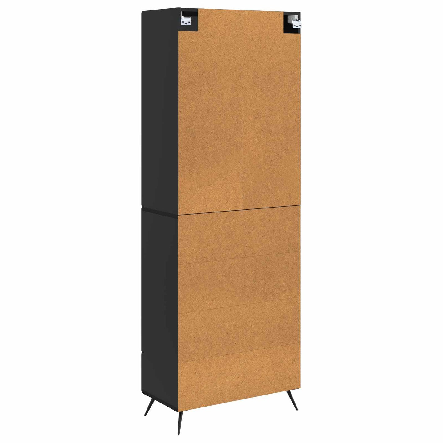 Cabinet Set 2 pcs Black Engineered Wood