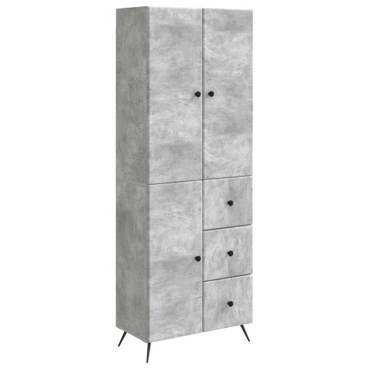 Cabinet Set 2 pcs Concrete Grey Engineered Wood