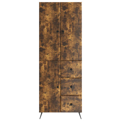 Cabinet Set 2 pcs Smoked Oak Engineered Wood