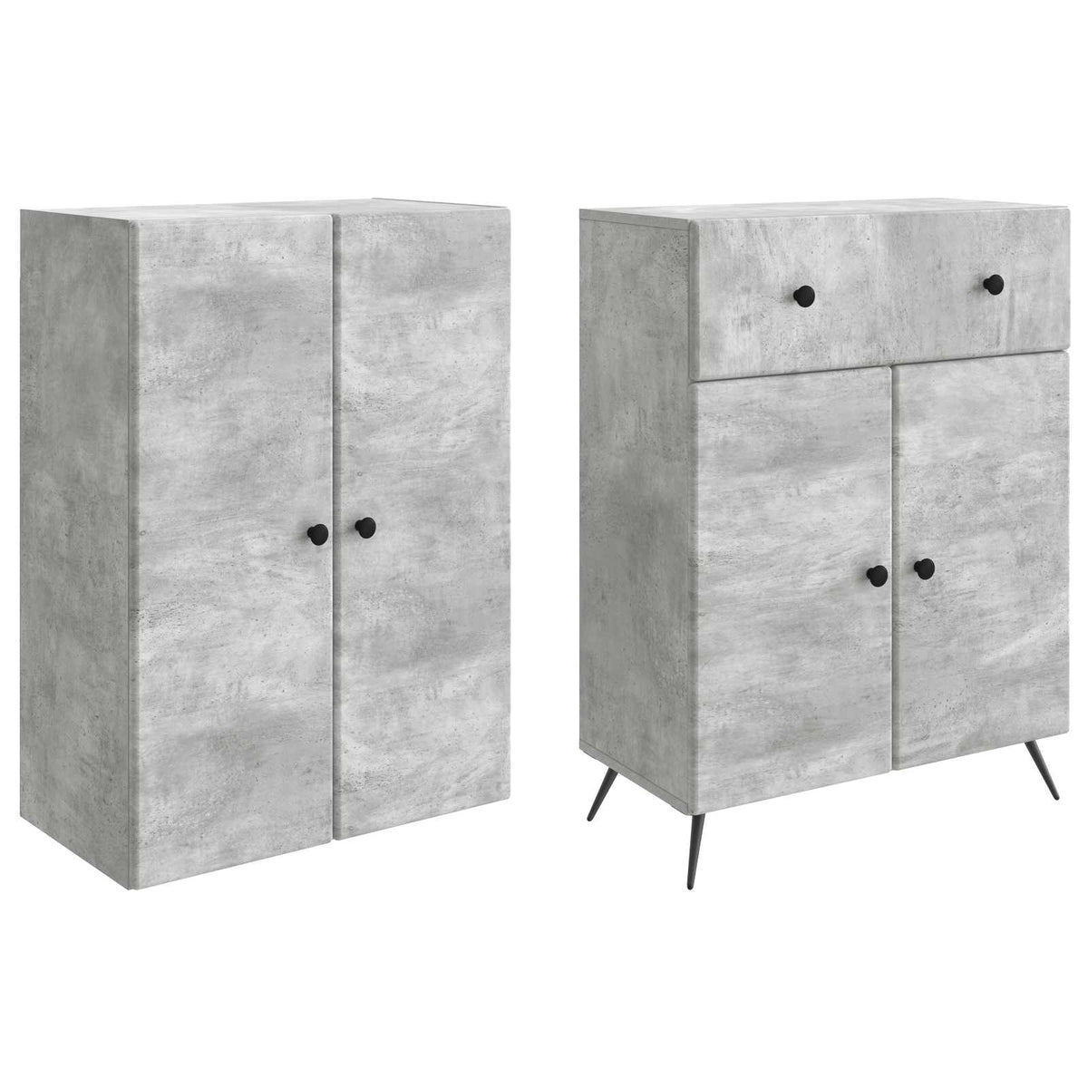 2 pcs Concrete Grey