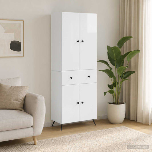 2 pcs High Gloss White
