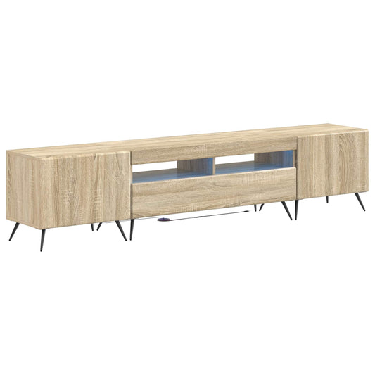 LED TV Cabinet BREDA 3 pcs Sonoma Oak Engineered Wood