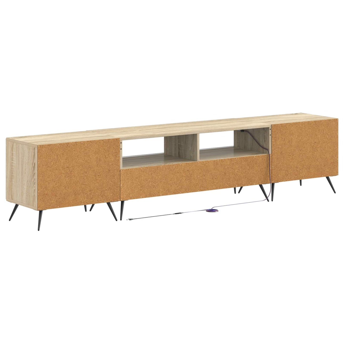 5 Piece LED TV Cabinet Sonoma Oak Engineered Wood