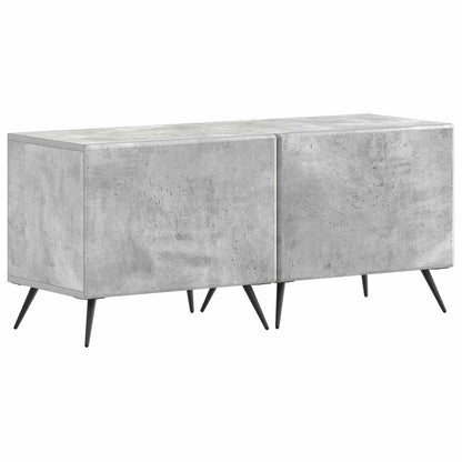 5 Piece LED TV Cabinet Concrete Grey Engineered Wood