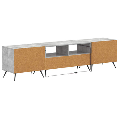 5 Piece LED TV Cabinet Concrete Grey Engineered Wood
