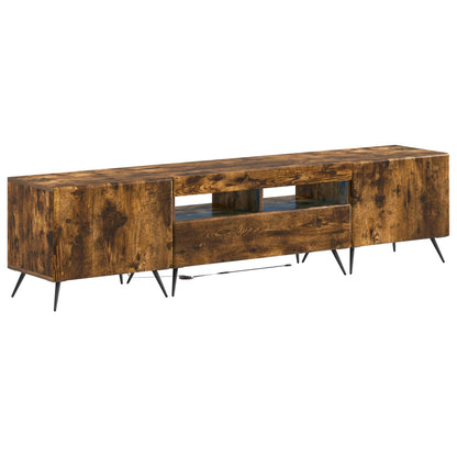 5 Piece LED TV Cabinet Smoked Oak Engineered Wood