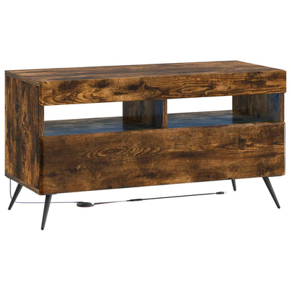 5 Piece LED TV Cabinet Smoked Oak Engineered Wood
