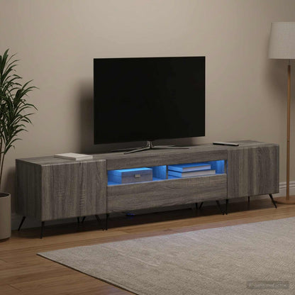 5 Piece LED TV Cabinet Grey Sonoma Engineered Wood