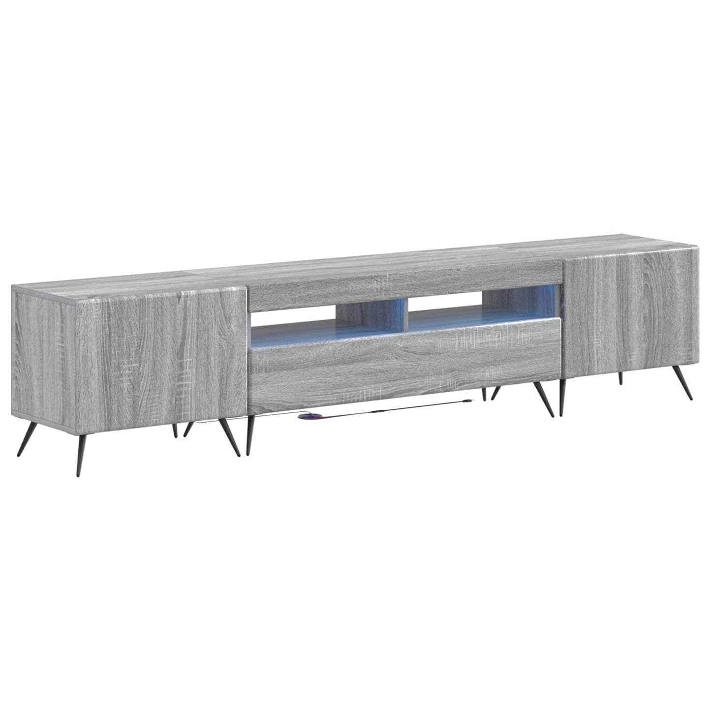 5 Piece LED TV Cabinet Grey Sonoma Engineered Wood