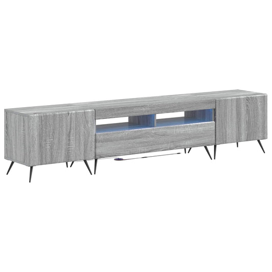 LED TV Cabinet BREDA 3 pcs Grey Sonoma Engineered Wood