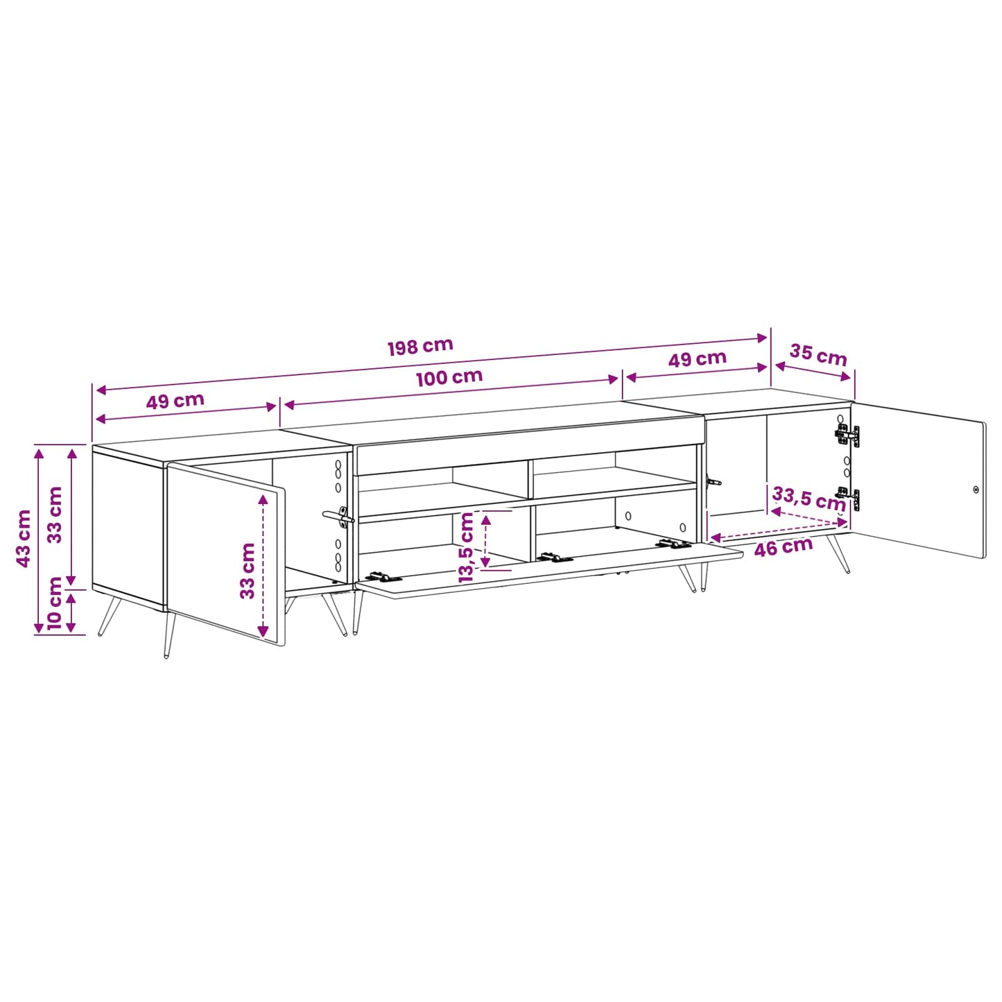 5 Piece LED TV Cabinet Grey Sonoma Engineered Wood