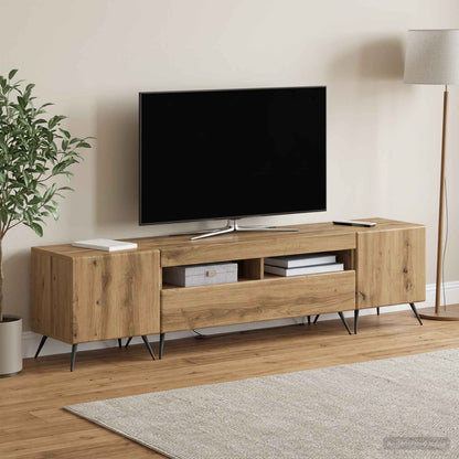 5 Piece LED TV Cabinet Artisan Oak Engineered Wood