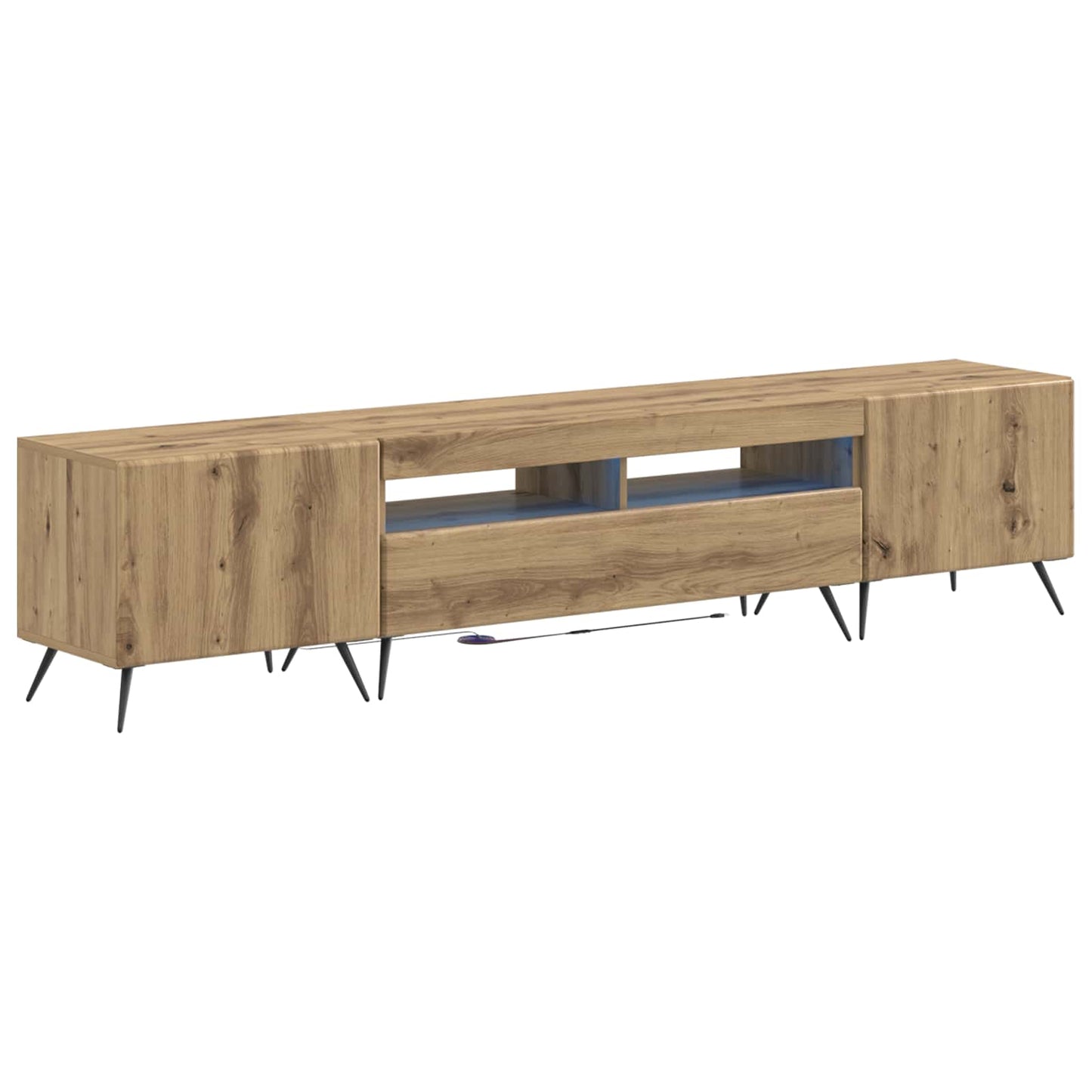 5 Piece LED TV Cabinet Artisan Oak Engineered Wood