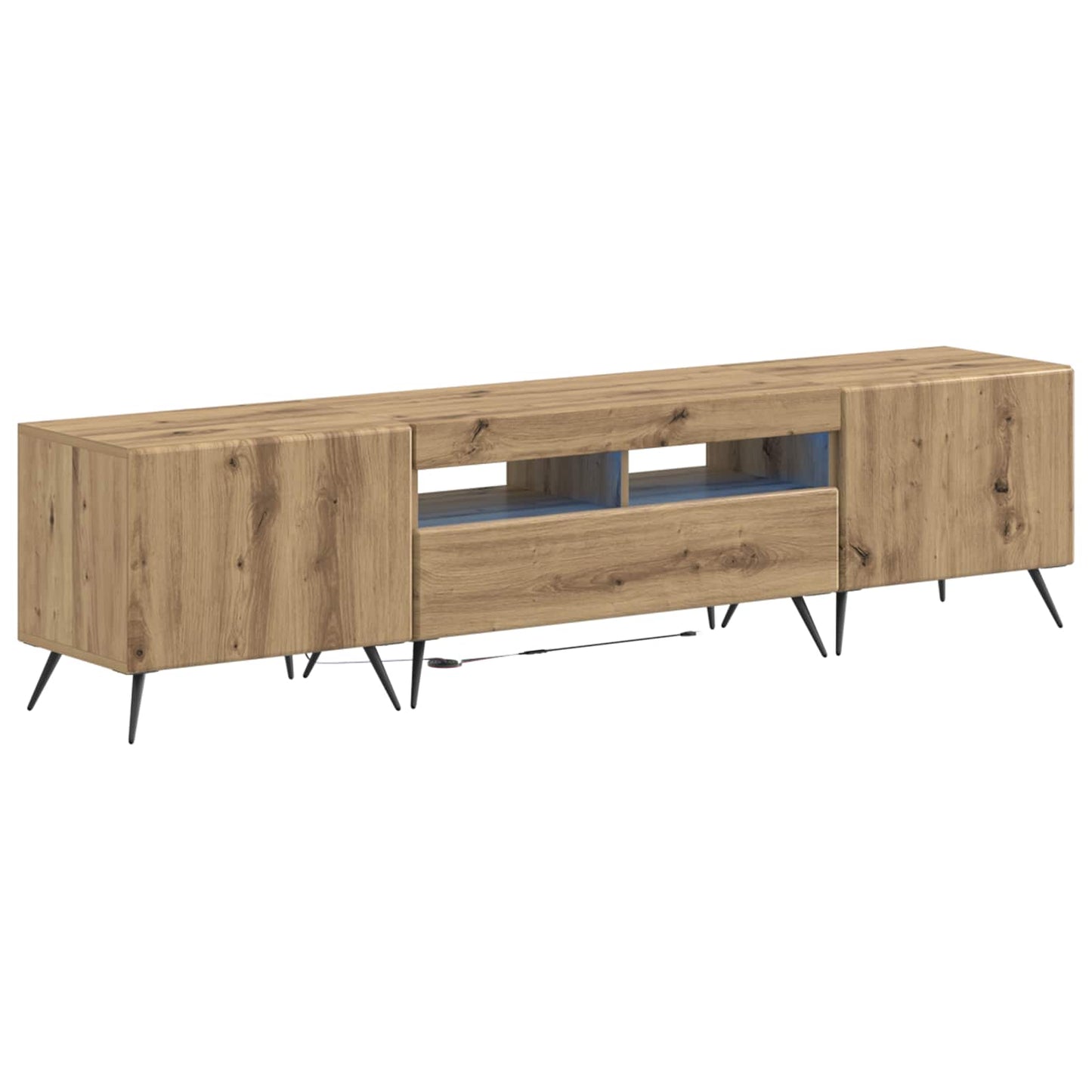 5 Piece LED TV Cabinet Artisan Oak Engineered Wood