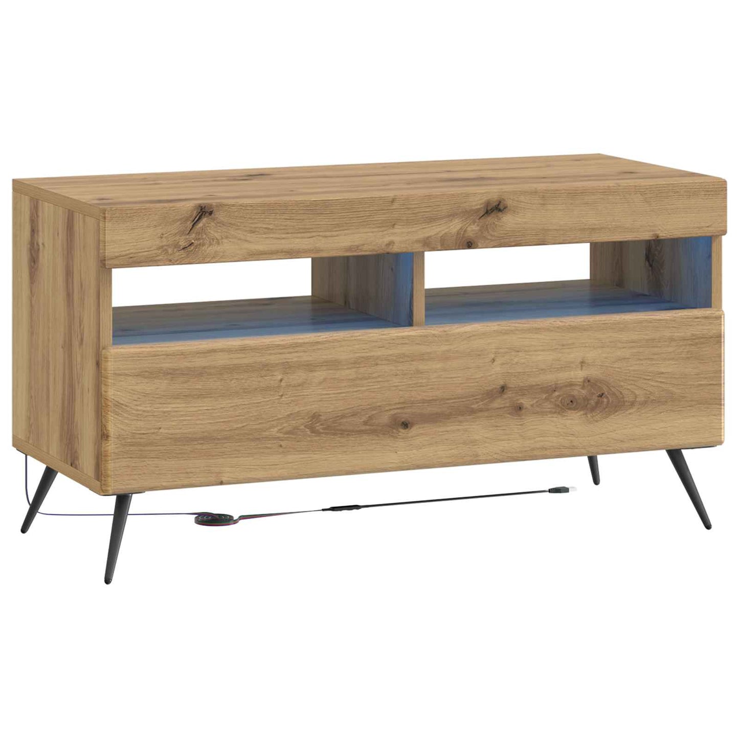 5 Piece LED TV Cabinet Artisan Oak Engineered Wood