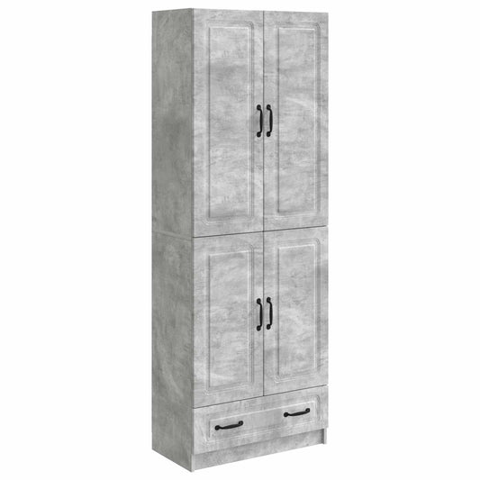 Cabinet Set 2 pcs Concrete Grey Engineered Wood
