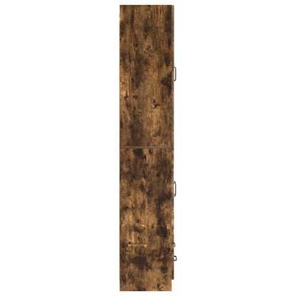 Cabinet Set 2 pcs Smoked Oak 66 x 34.5 x 92 cm Engineered Wood